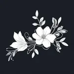 small white floral hair adornments image
